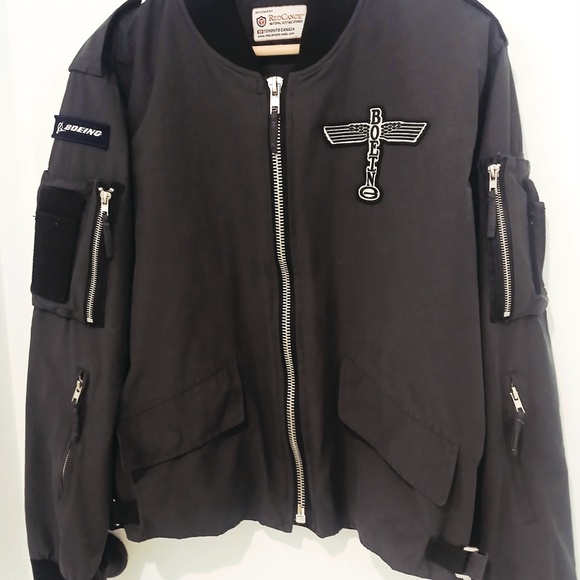 Mens Boeing Flight Aviator Bomber Jacket Size Medium - Picture 1 of 5